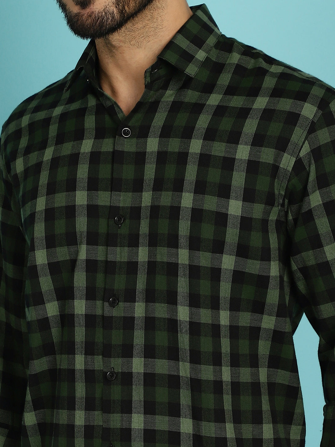 Checked Casual Shirt - Olive